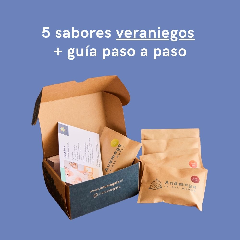 Pack Té Frío Anâmaya – Cold Brew Natural (5 sabores, 10 bolsitas, 10 L)