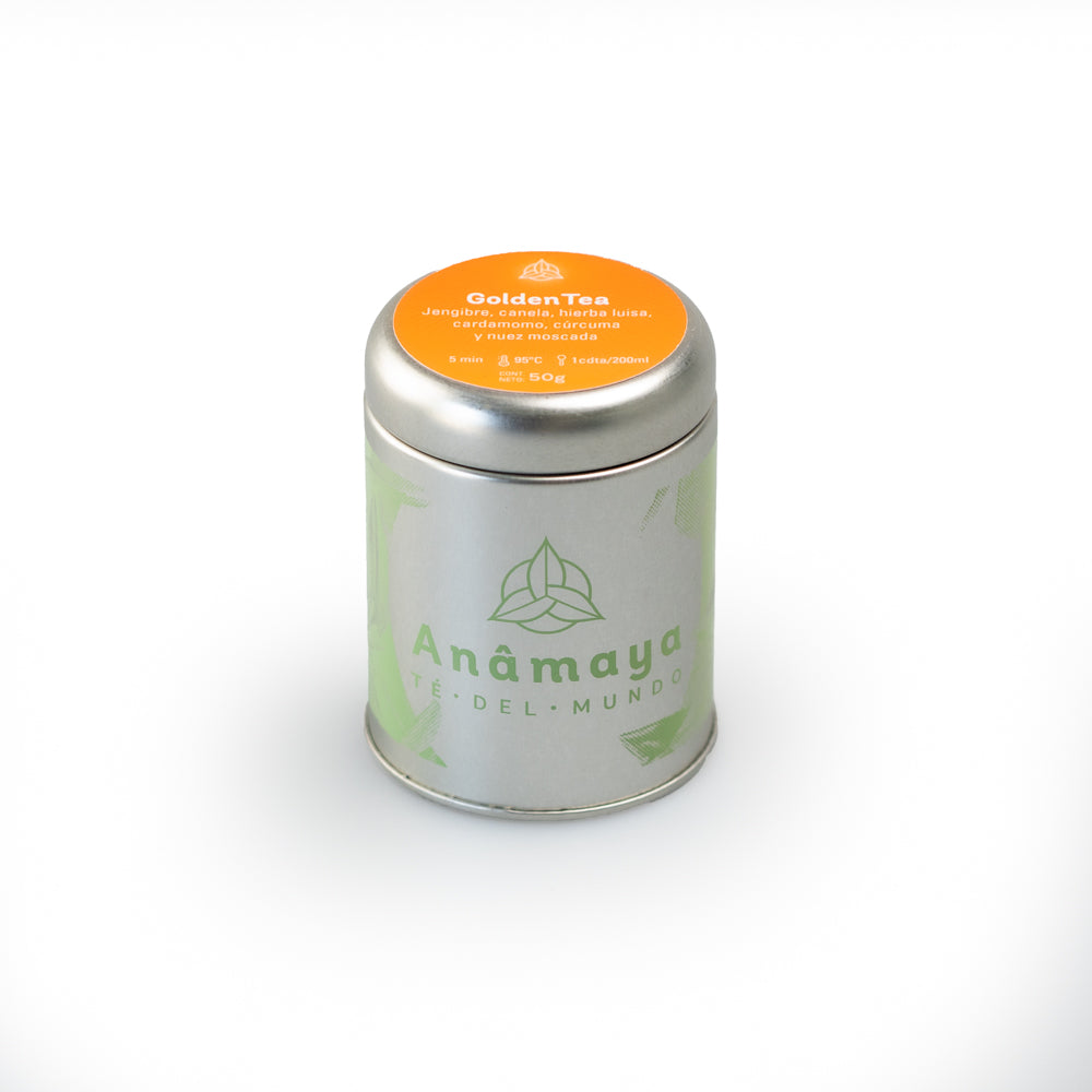 Golden Tea en lata serigrafiada