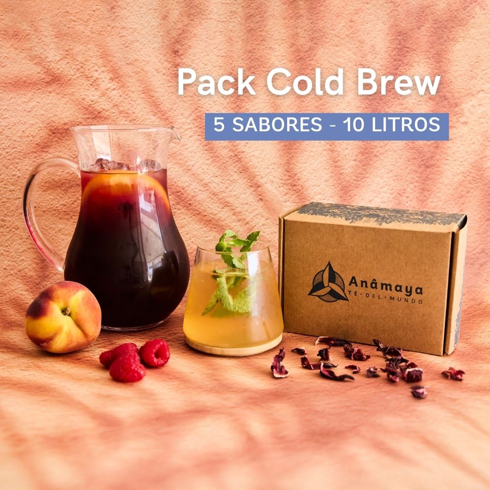 Pack Té Frío Anâmaya – Cold Brew Natural (5 sabores, 10 bolsitas, 10 L)