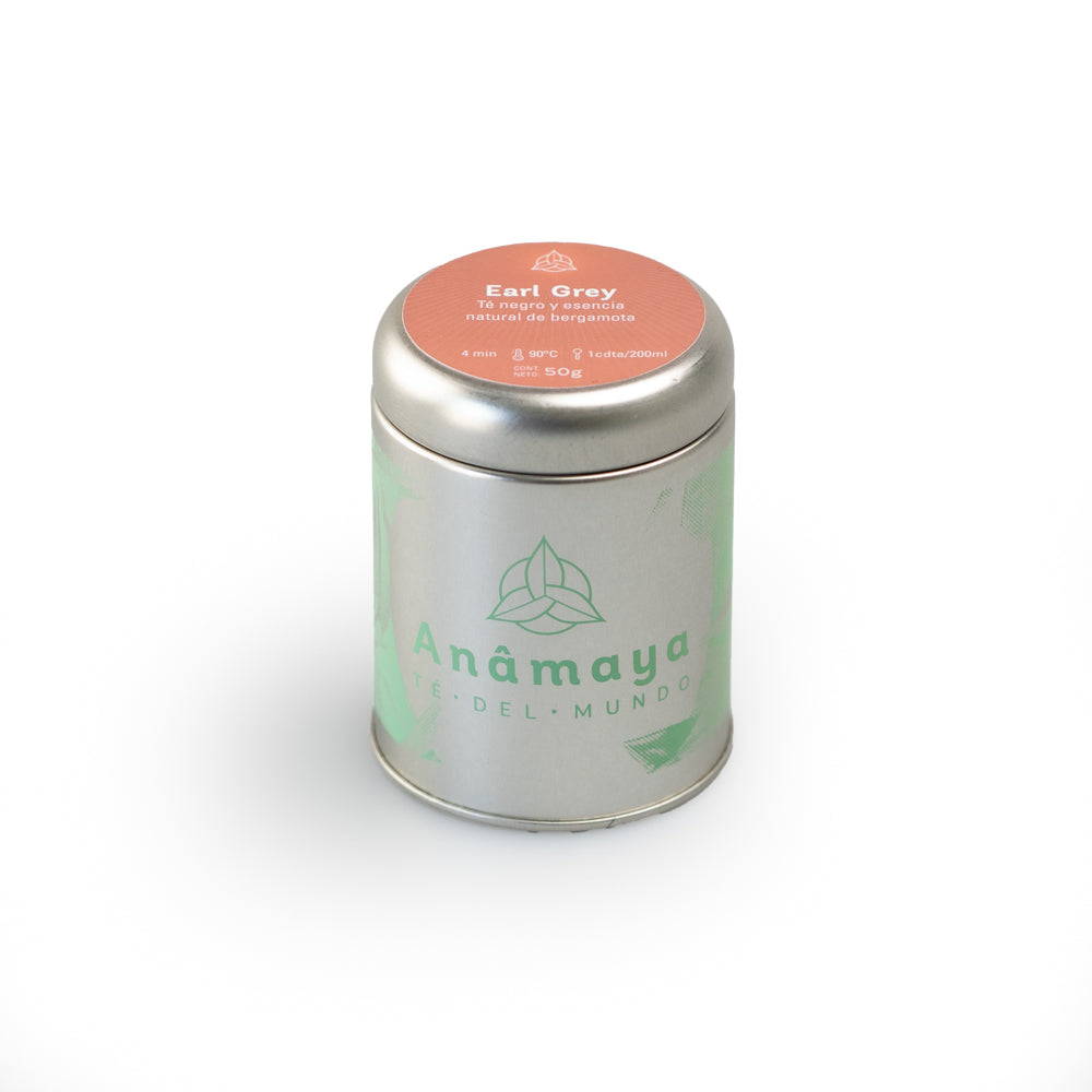 earl grey orgánico en lata de regalo