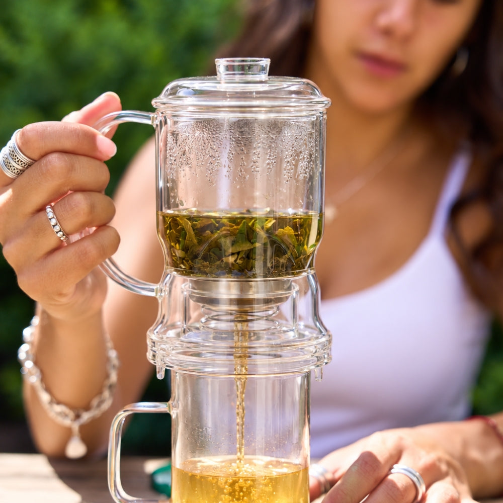 teamaker de vidrio