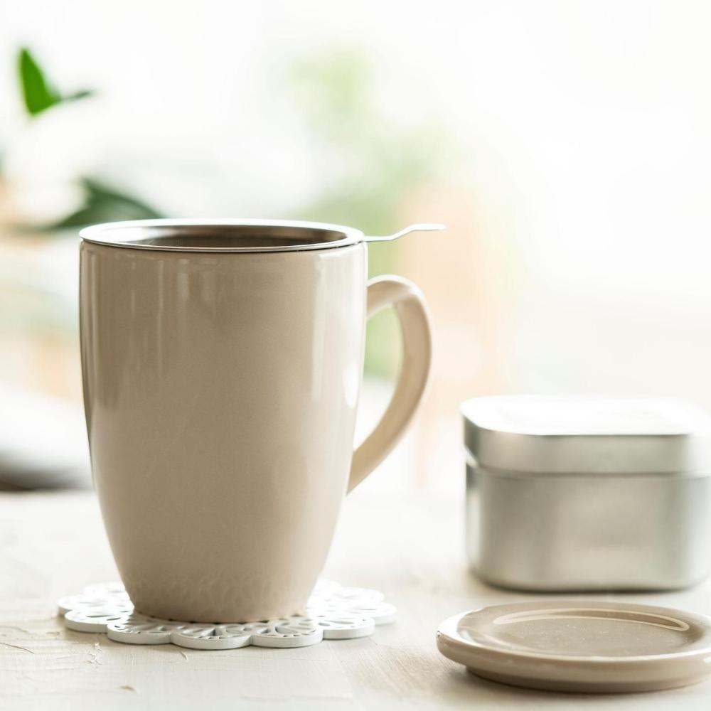 Mug con infusor arena