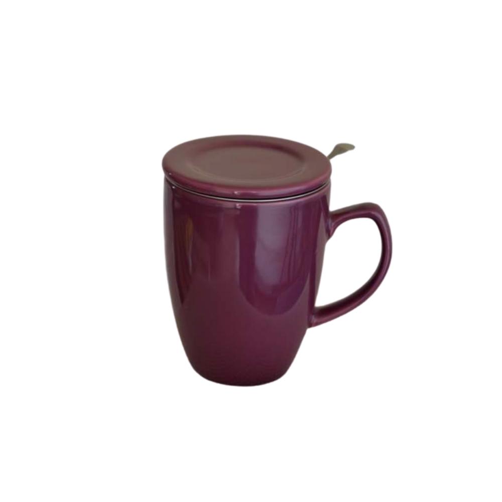 Mug con infusor purpura