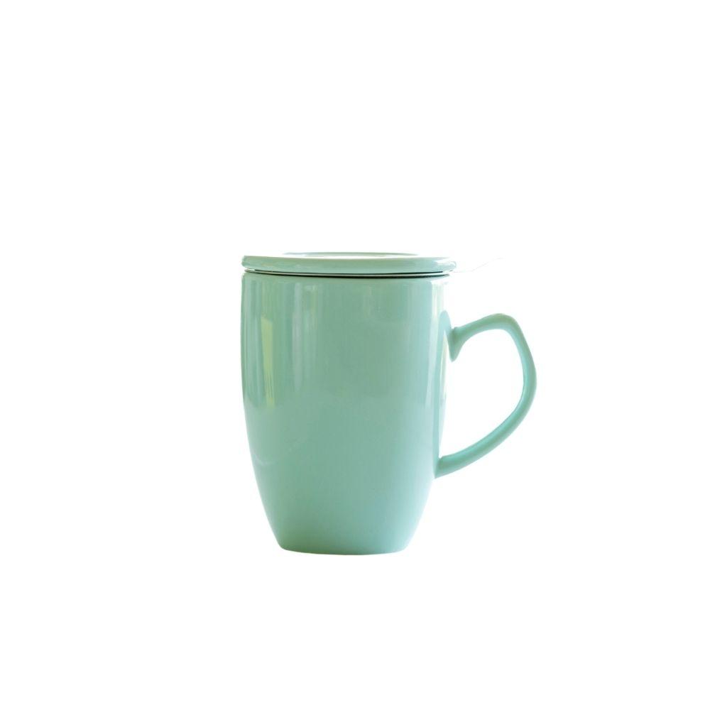 Mug con infusor verde pálido